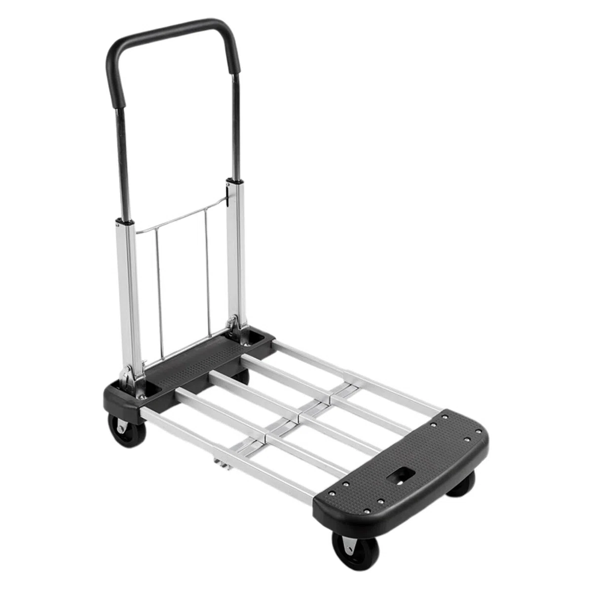 Carrito de equipaje plegable resistente y ligero con construcción de material sintético, diseño multifuncional para uso diario en diferentes lugares