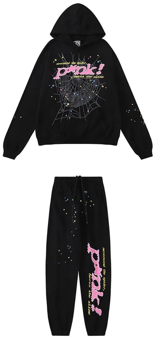 Spider Sudadera con Capucha y Pantalón Chándal Algodón para Hombre/Mujer Spider Sudadera y Pantalón Conjunto