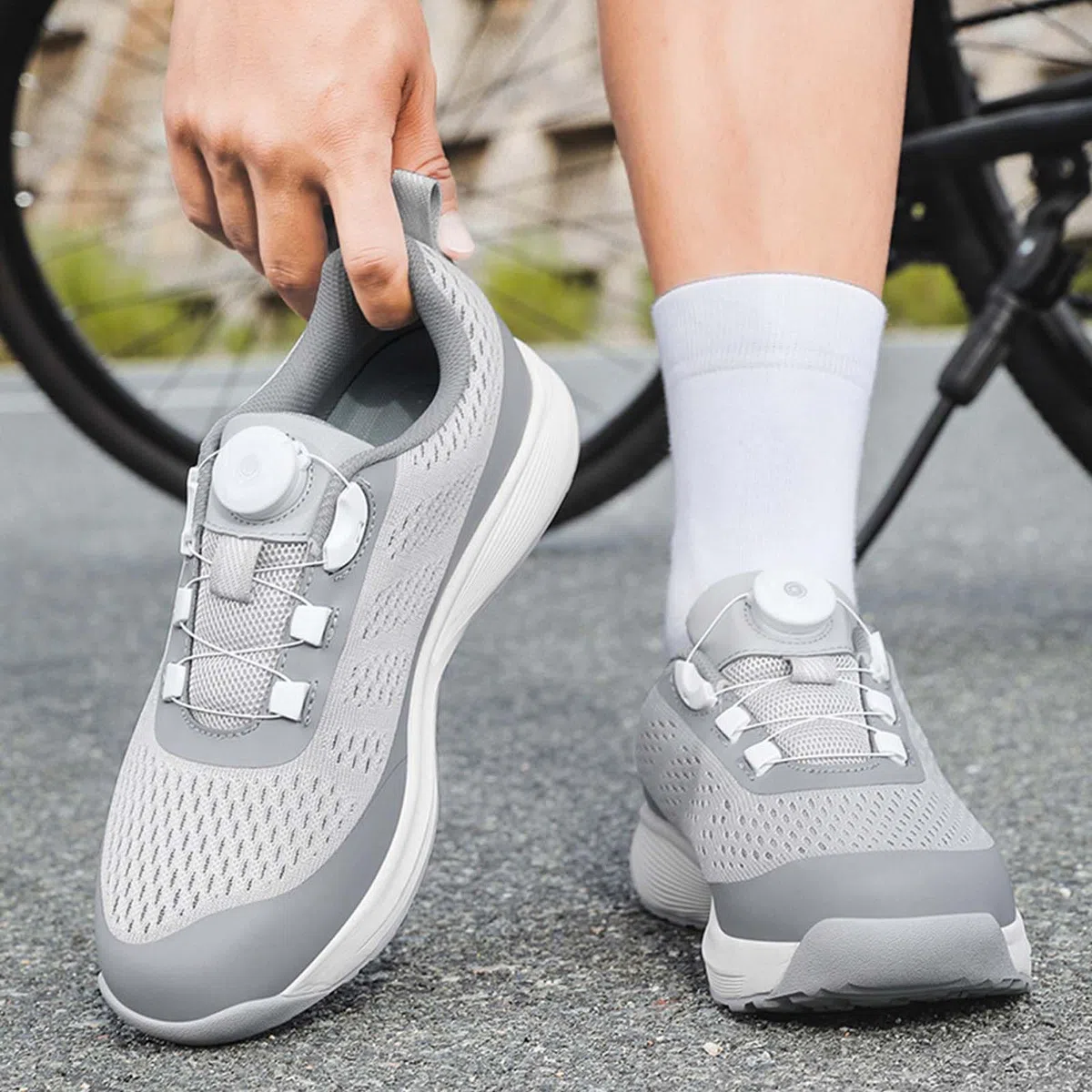 Zapatos De Bicicleta De Montaña, Zapatillas de Ciclismo MTB para Interiores Y Exteriores Compatibles con SPD 2 Pernos con Tacos