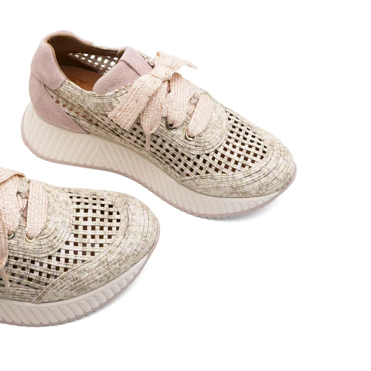 Porronet Deportiva Calada de Piel y Textil inés Mujer | Piel y serraje, suela antideslizante, hechas a mano en España, estilo casual