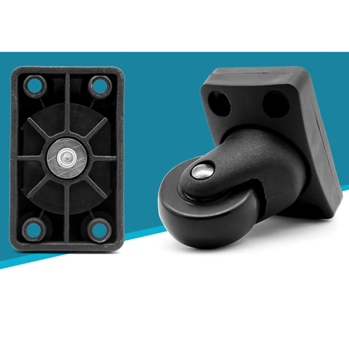 GEBONE Ruedas de repuesto de equipaje de plástico para maleta, ruedas giratorias de repuesto YF BW020# Kit de repuesto de reparación, Un par de ruedas cortas y largas, Wheel Diameter is about 42 mm,