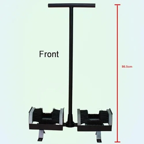 Cepillo raspador de botas, herramienta de limpieza de mango de metal resistente para eliminación de barro, accesorio de entrada al aire libre y jardín, diseño duradero y estable
