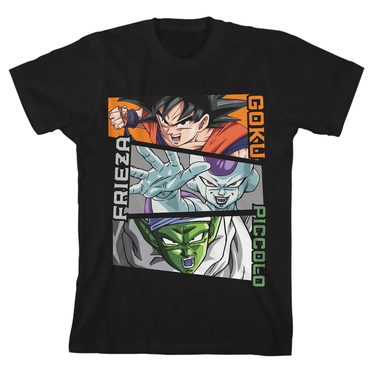 Dragon Ball Z Character Art - Juego de 3 camisetas de manga corta con cuello redondo para niño