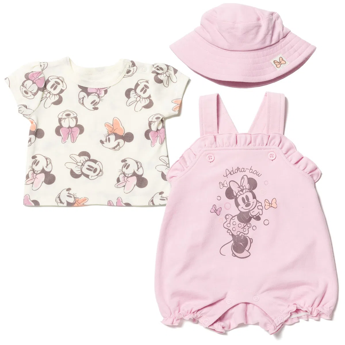 Disney Minnie Mouse Ariel - Mono corto para bebé niña (3 piezas)