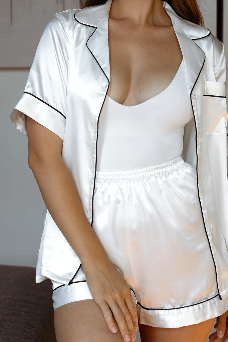 Conjunto de pijama para novia, pijama de satén para mujer, pijama de seda, regalo de despedida de soltera, conjunto de pijama de algodón sexy para dama de honor