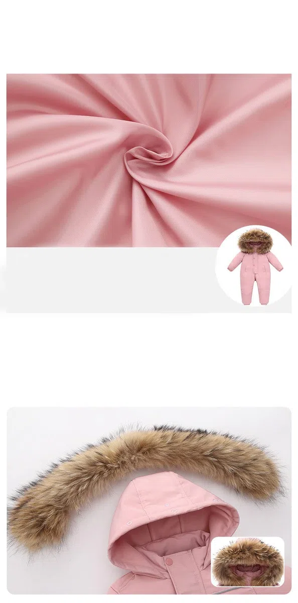 bestgift Traje de una sola pieza para niños hombres y mujeres traje de esquí de plumón traje de una sola pieza 1-6 años engrosado, Negro, 90 cm