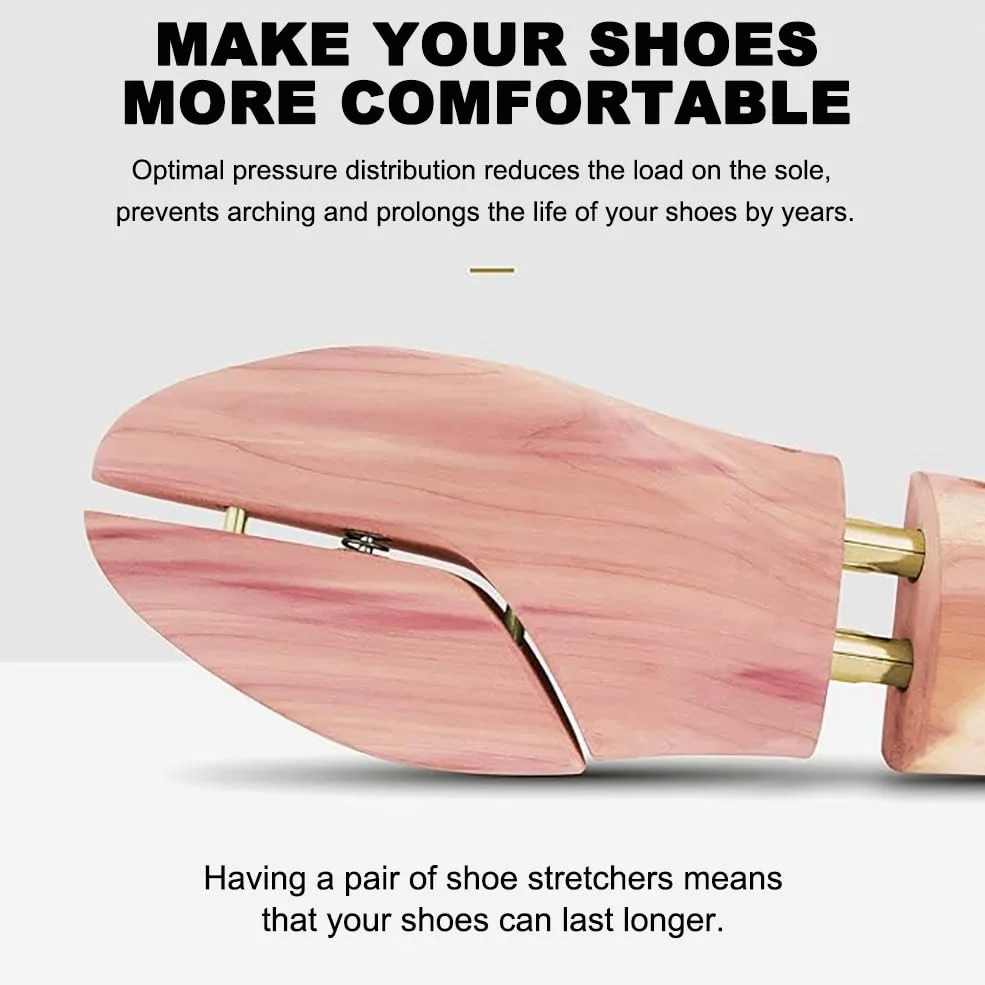 Paquete De 6 Hormas De Zapatos De Cedro, Hormas De Madera Lisa, Zapatero Portátil Unisex, Hormas Ajustables, Tallas 35-46, Se Adapta A Zapatillas O Botas,46 Yards