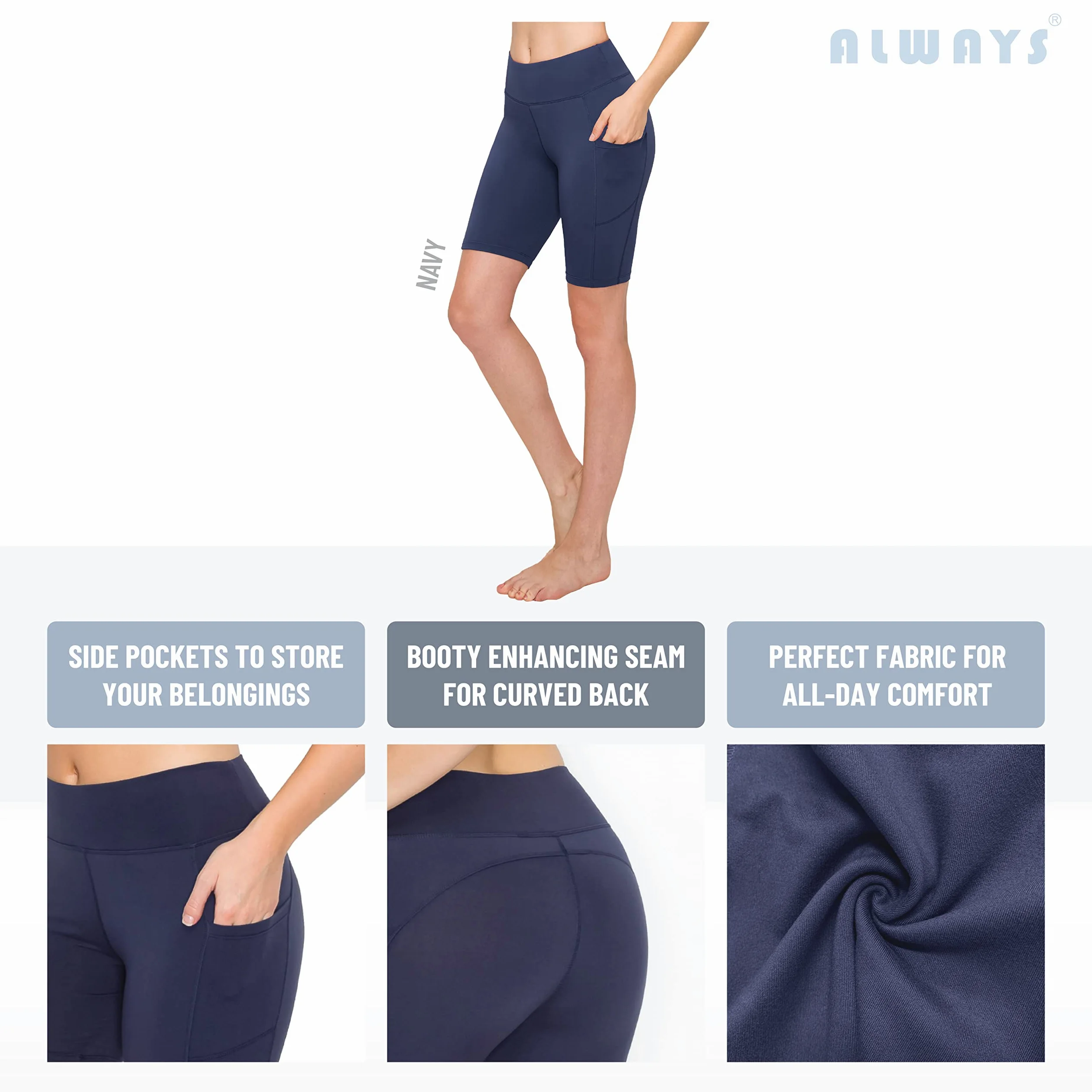 Pantalones cortos de ciclismo de cintura alta para mujer, Ropa Deportiva, Pantalones de yoga para entrenamiento atlético, control de barriga, elásticos, para correr - Rosa - Large