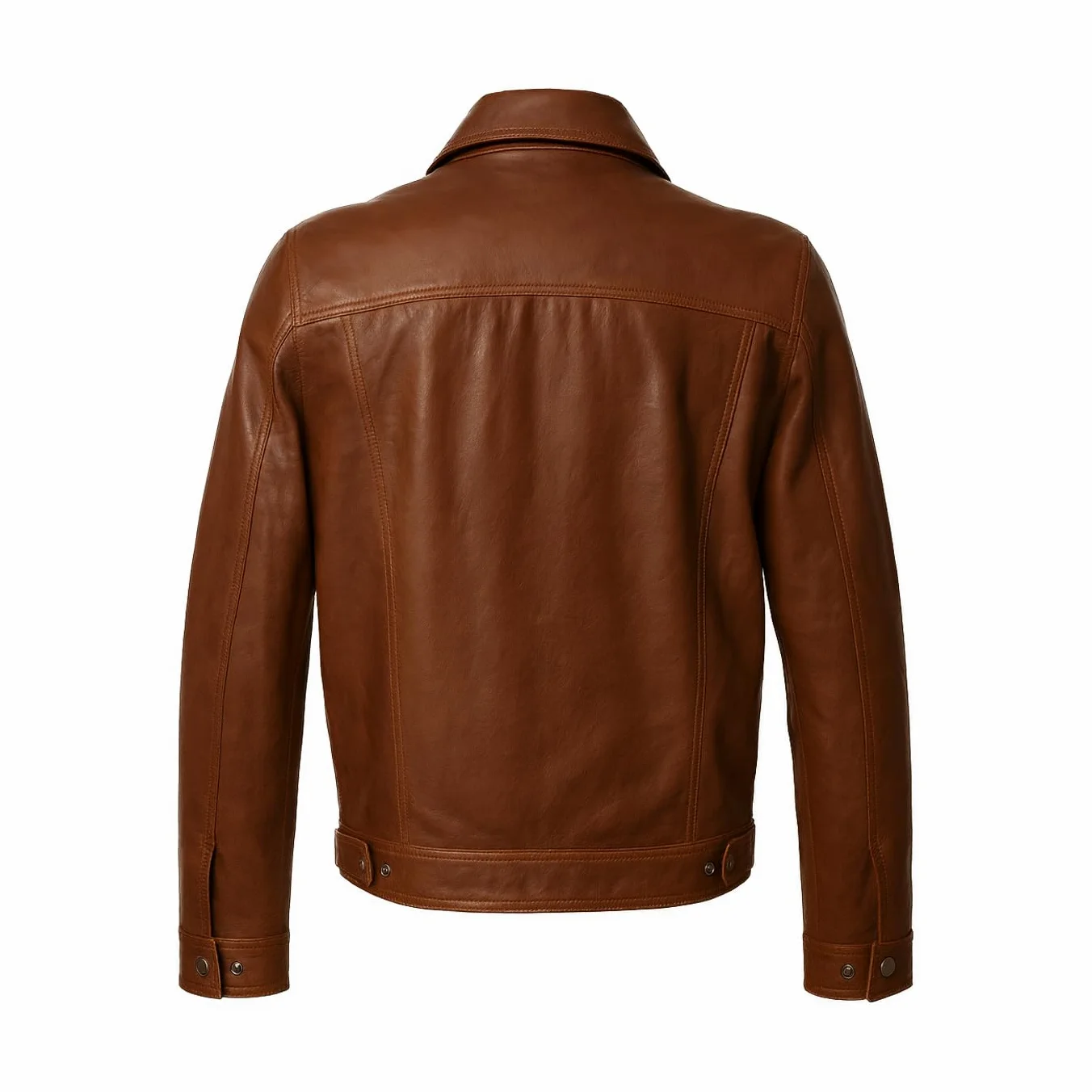 Zerimar Chaqueta Tejana de Cuero para hombre | Piel Natural Auténtica | Prenda Elegante y Cómoda con Diseño Moderno | Ideal para Uso Diario o Salidas Especiales