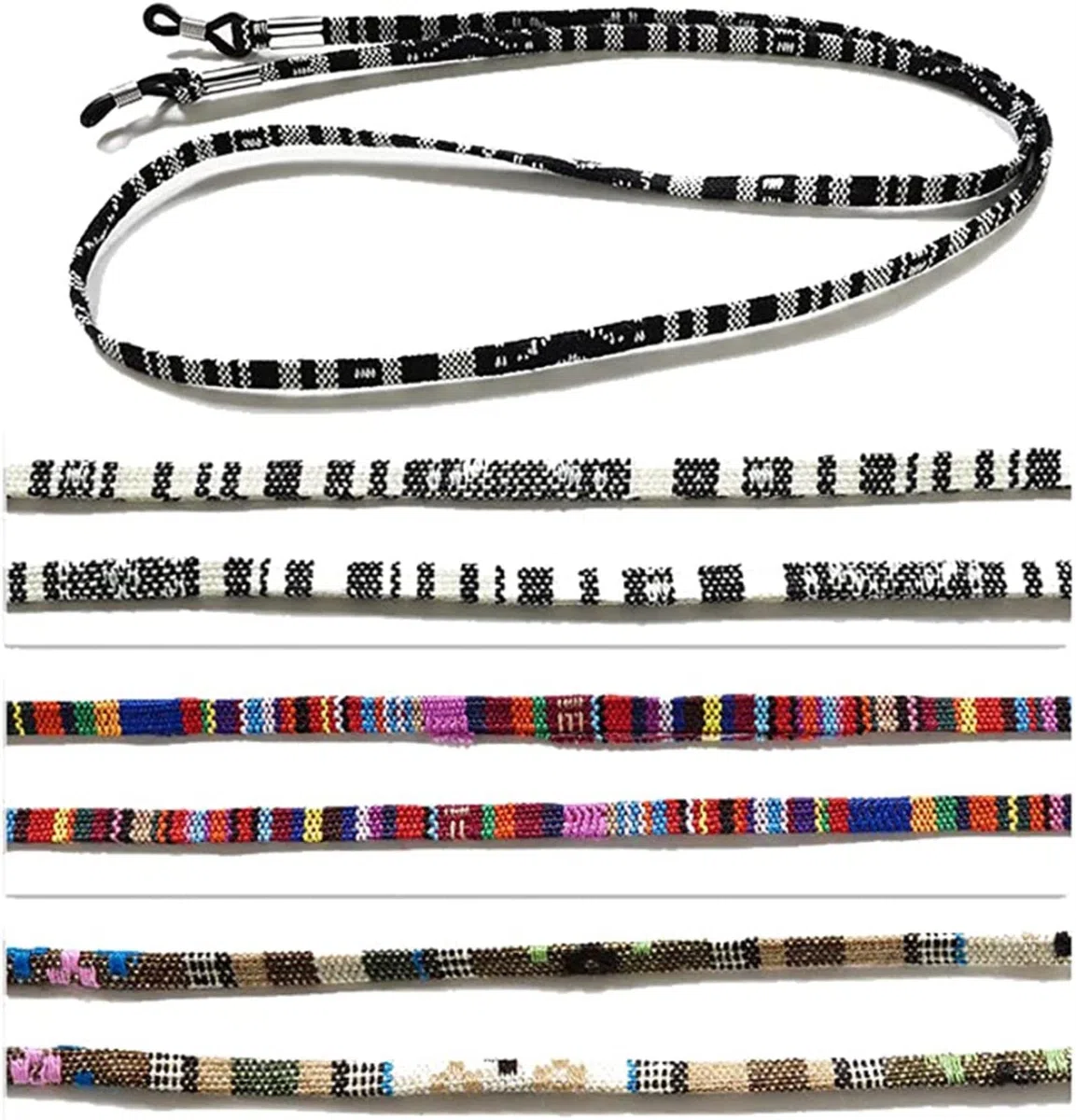 REVAHI 4 Uds. De Cuerdas para Gafas para Mujeres y Hombres, Correa para Gafas de Sol, cordón Trenzado, retenedor para Gafas de Lectura