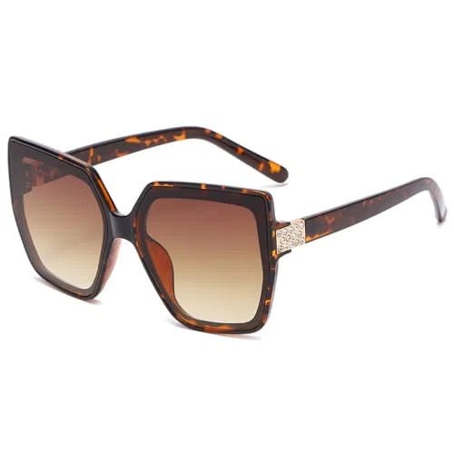 Nuevas Gafas de Sol cuadradas con gradiente de Moda 2025, Gafas de Sol de Lujo a la Moda con decoración de Diamantes, Gafas de Sol con protección UV400