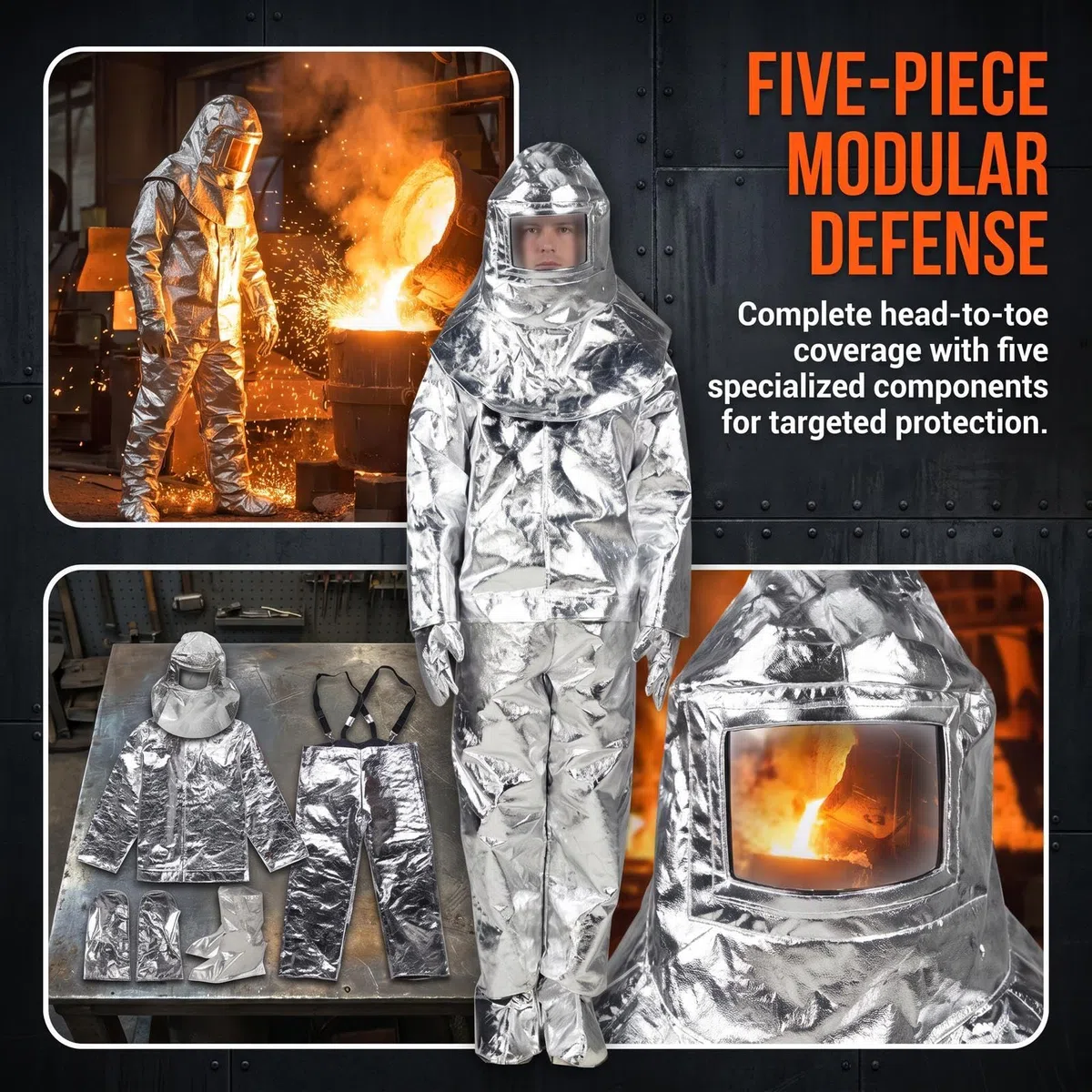 Traje Aislamiento Resistente Al Calor Ropa Aislamiento Térmico Radiación Anti Térmica Para Mujeres Hombres Traje Resistente Fuego