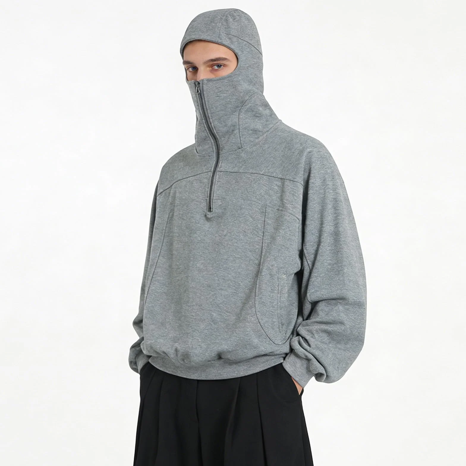 Hombre Sudadera con Capucha y Cremallera Sudadera Deportiva Running Unisex Invierno Pasamontañas Moto Ciclismo para Deportes Al Aire Libre para Uso Diario, Actividades Al Aire Libre y Casuales