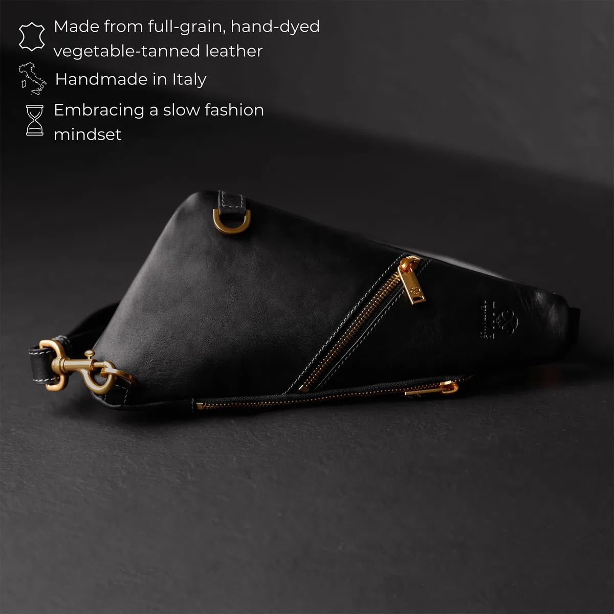 Time Resistance Bolso Bandolera de Cuero - Bolso de Cuero de Plena flor - Bolso de Pecho para Hombres y Mujeres