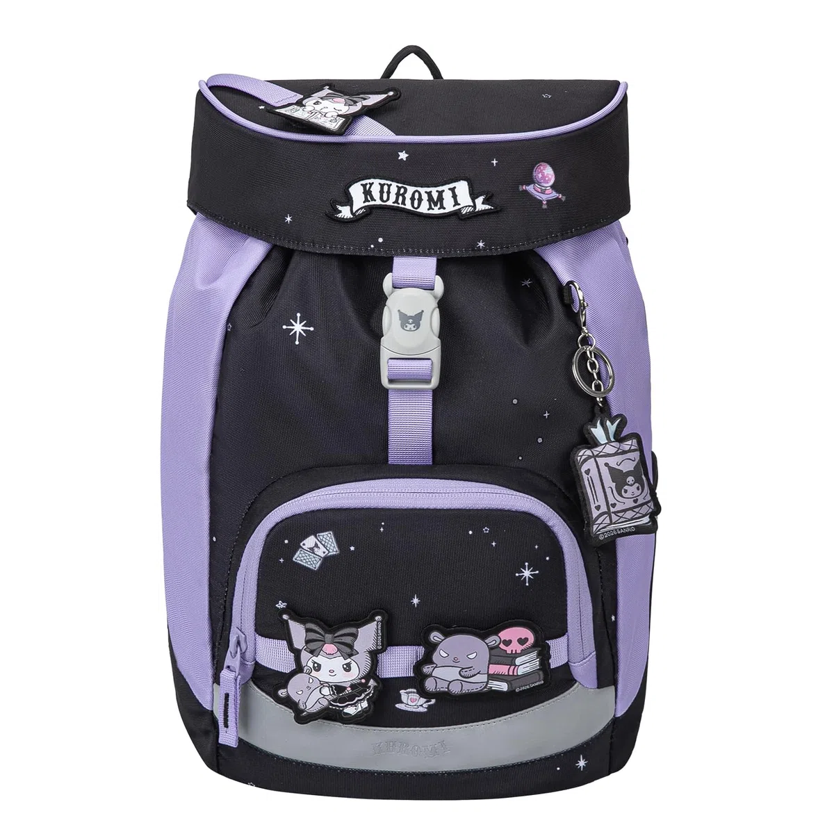 Baagl Mochila escolar para niños y niñas, juego de 5 piezas (mochila escolar Airy para 1ª clase, estuche, bolsa de gimnasio, delantal, bolsa de pecho), mochila escolar ergonómica, 16,5 l, Kuromi