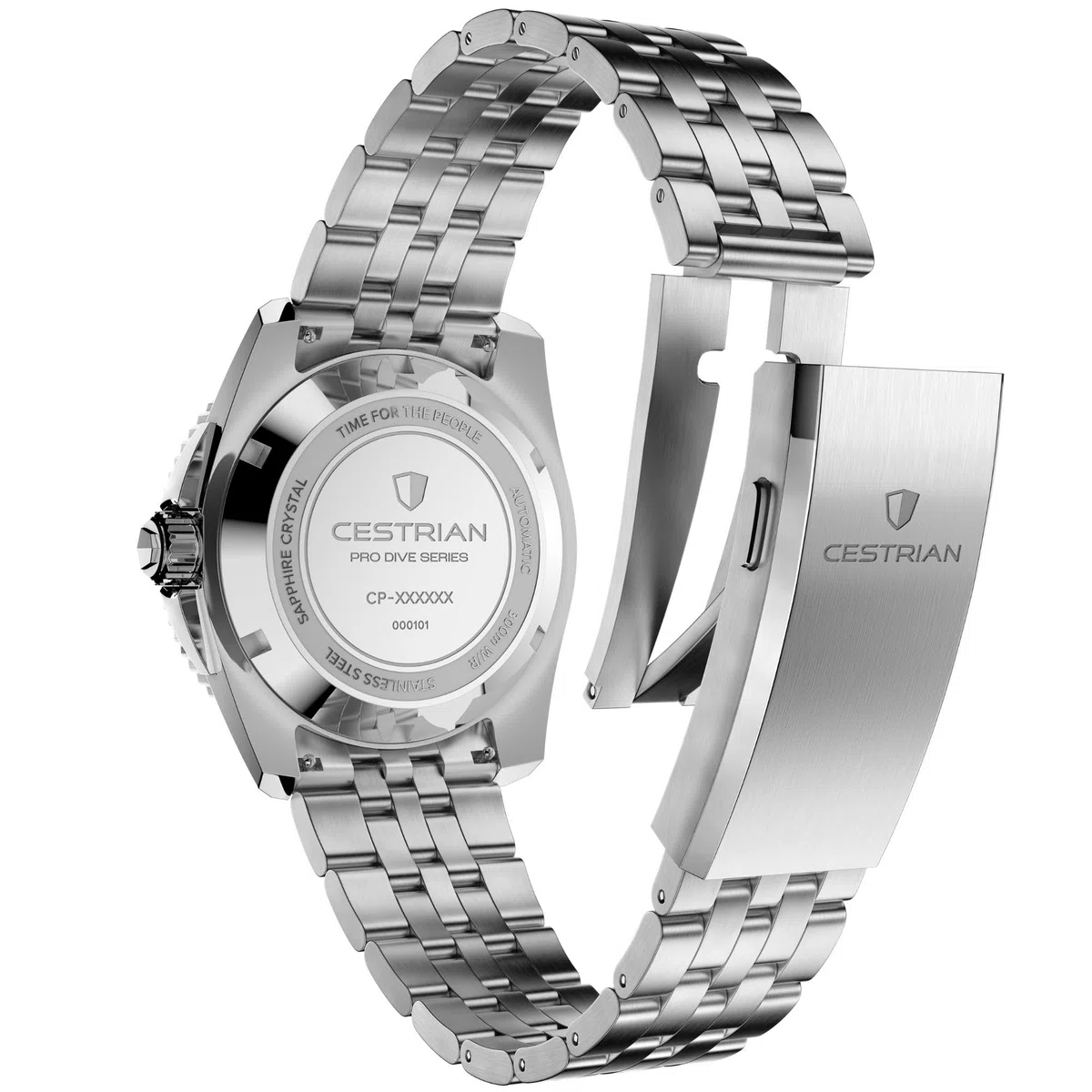 Cestrian Pro Dive - Reloj automático para Hombre de 42 mm, Caja y Pulsera de Acero Inoxidable 316L, Resistente al Agua hasta 300 m
