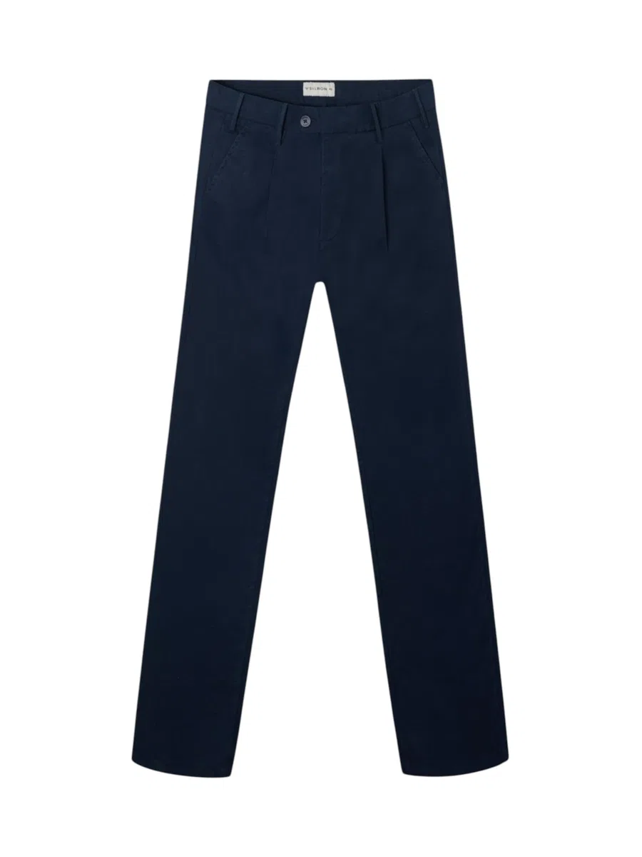 SILBON Pantalón Sport Chino Pinzas para Hombre