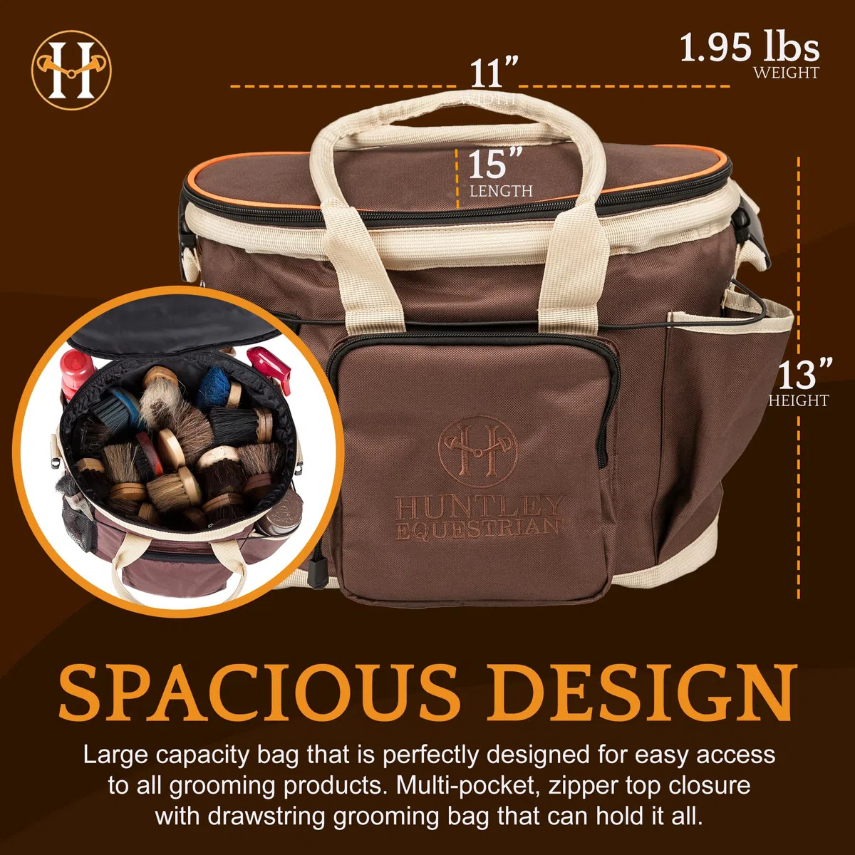 Huntley Equestrian - Bolsa de Aseo, Color marrón