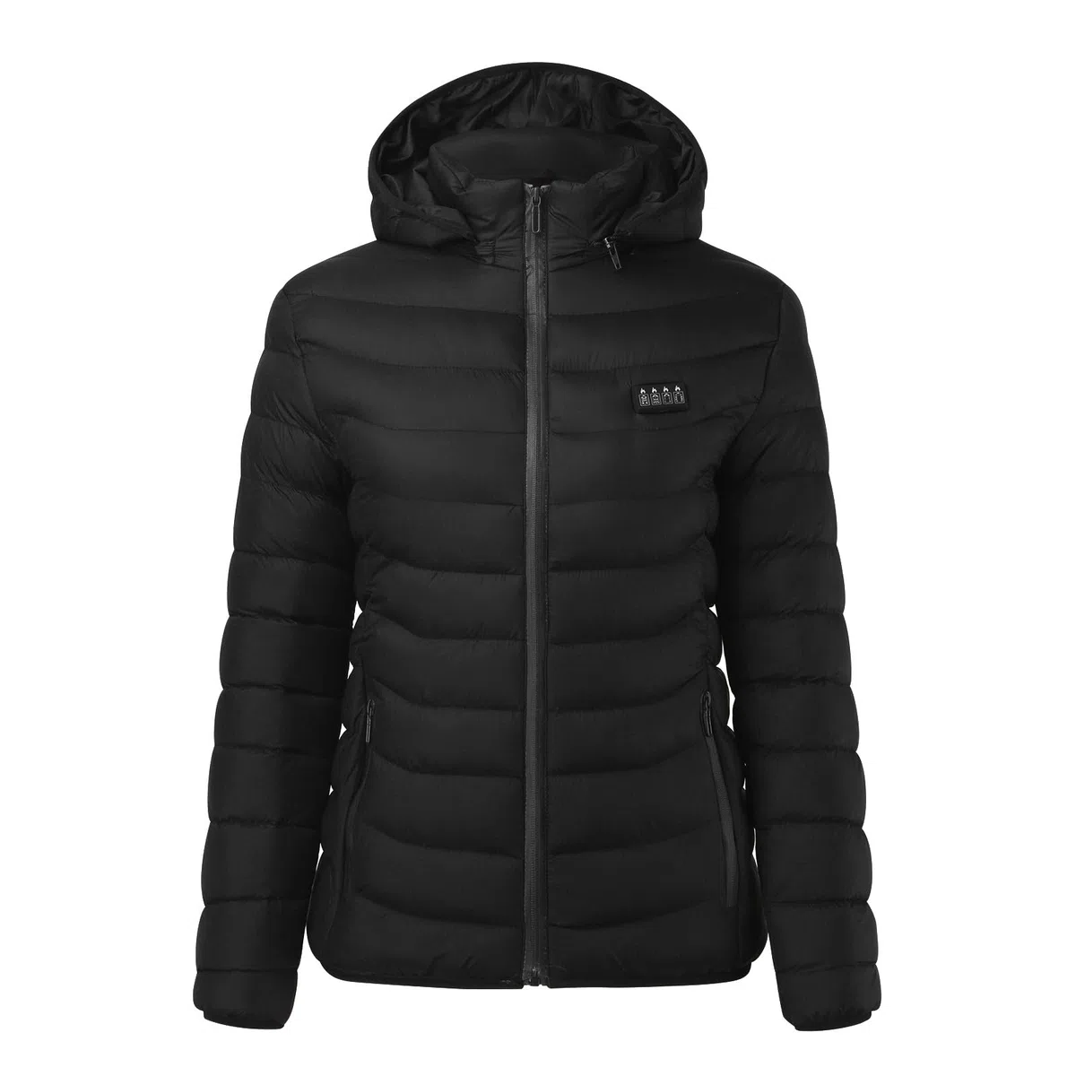 Genérico Chaqueta Calefactable Mujer con 21 Zonas de Calefacción, Abrigo con Capucha para Senderismo, Chaleco Térmico con Batería USB, 3 Niveles de Calor, Impermeable