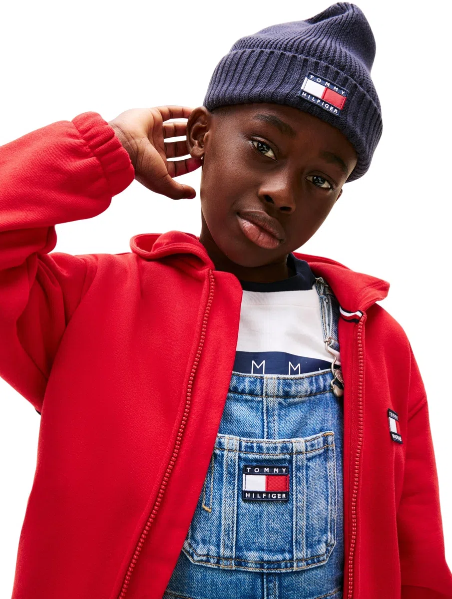Tommy Hilfiger Heritage Flag Terry Zip Hoodie Ks0ks00706 Sudadera con Capucha y Cremallera Unisex Adulto
