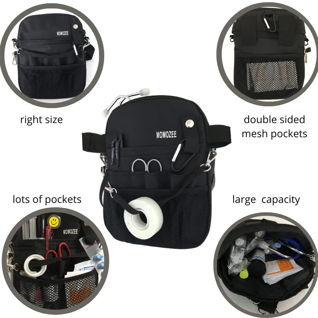 MOMOZEE Bolsa de enfermera, artículos esenciales de enfermería para enfermeras, artículos esenciales para estudiantes de enfermera, accesorios de enfermeras para el trabajo, bolsa de cintura de regalo