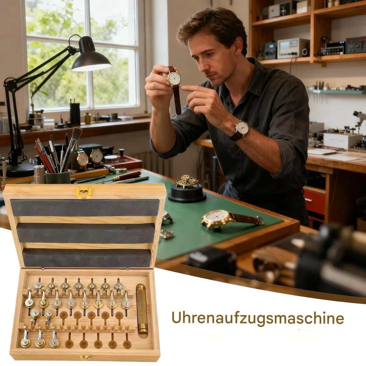 Devanador De Muelle Para Reloj Devanador De Muelle Para Reloj De Pared | Kit de Reparación para Relojes de Pulsera Para Mantenimiento Reparación Hogar Industria Relojero De Abuelos
