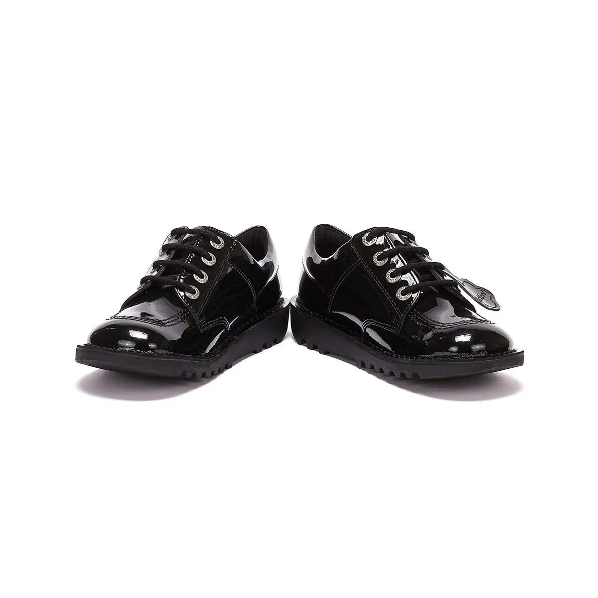 Kickers Kick Lo Patent Zapatos Negros para Jóvenes