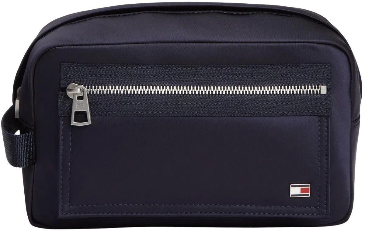 Tommy Hilfiger TH Travel Washbag AM0AM14111 - Bolsa de Aseo para Hombre, Color Azul (Space Blue), Talla única