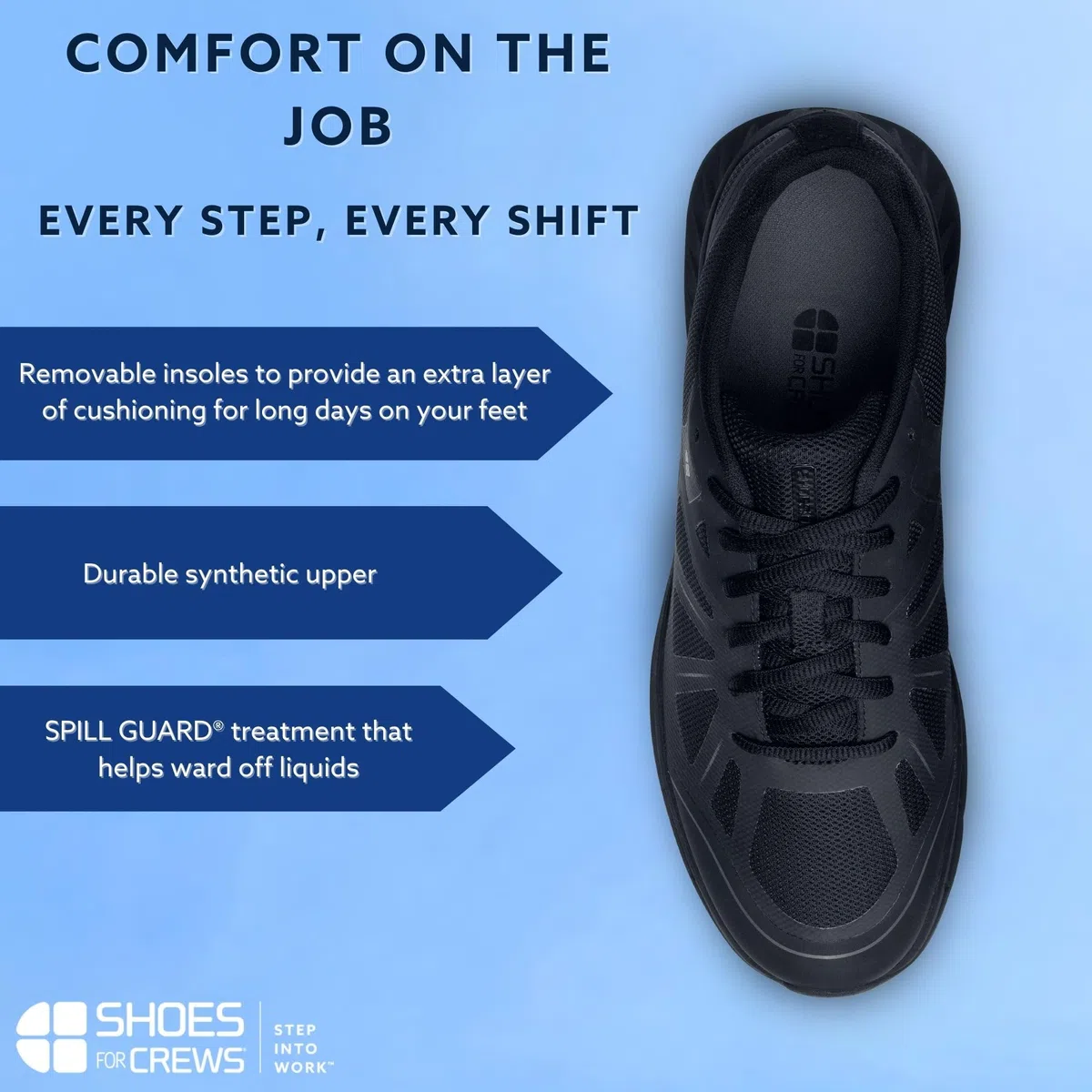 Shoes for Crews Zapatilla Endurance II para Hombre, Antideslizante, Cómoda | Transpirable, resistente a líquidos, acolchado adicional, TRIPGUARD, antideslizante para hostelería y restauración