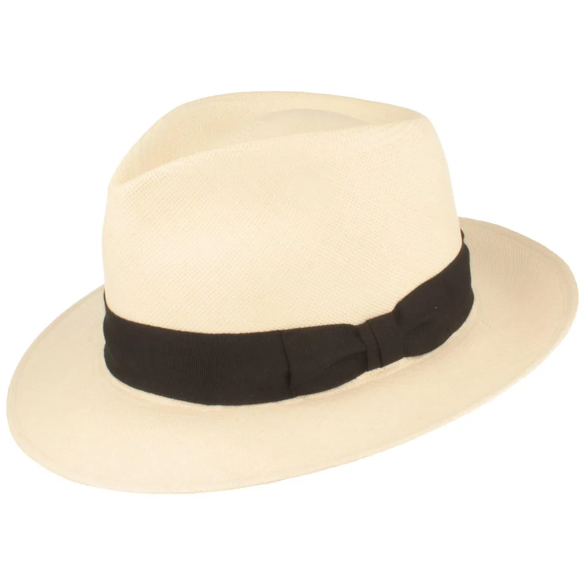 Breiter Sombrero panamá Bogart extrafino de Ecuador, sombrero de paja de verano, sombrero tradicional trenzado a mano, antirotura, color blanco, L