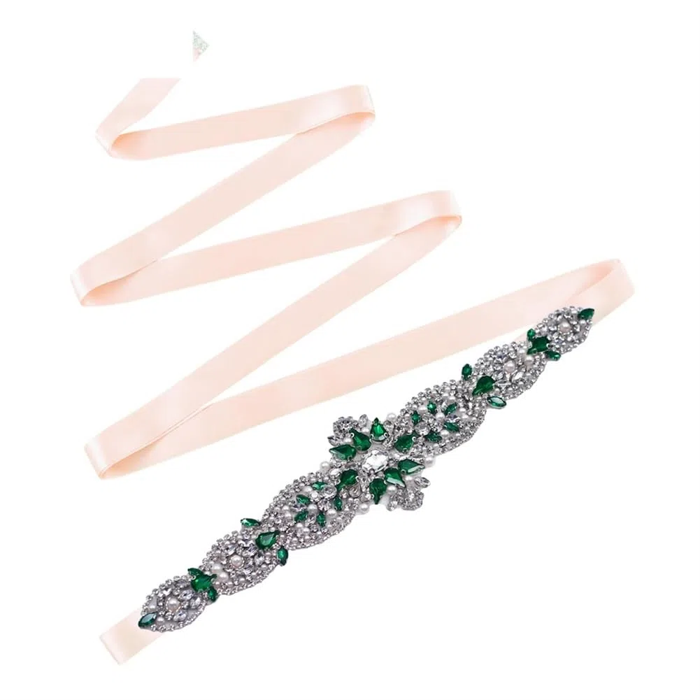 Cinturón de diamantes de imitación para mujer, cinturón de vestido de novia con piedras preciosas aplicadas a mano, cinta de fiesta