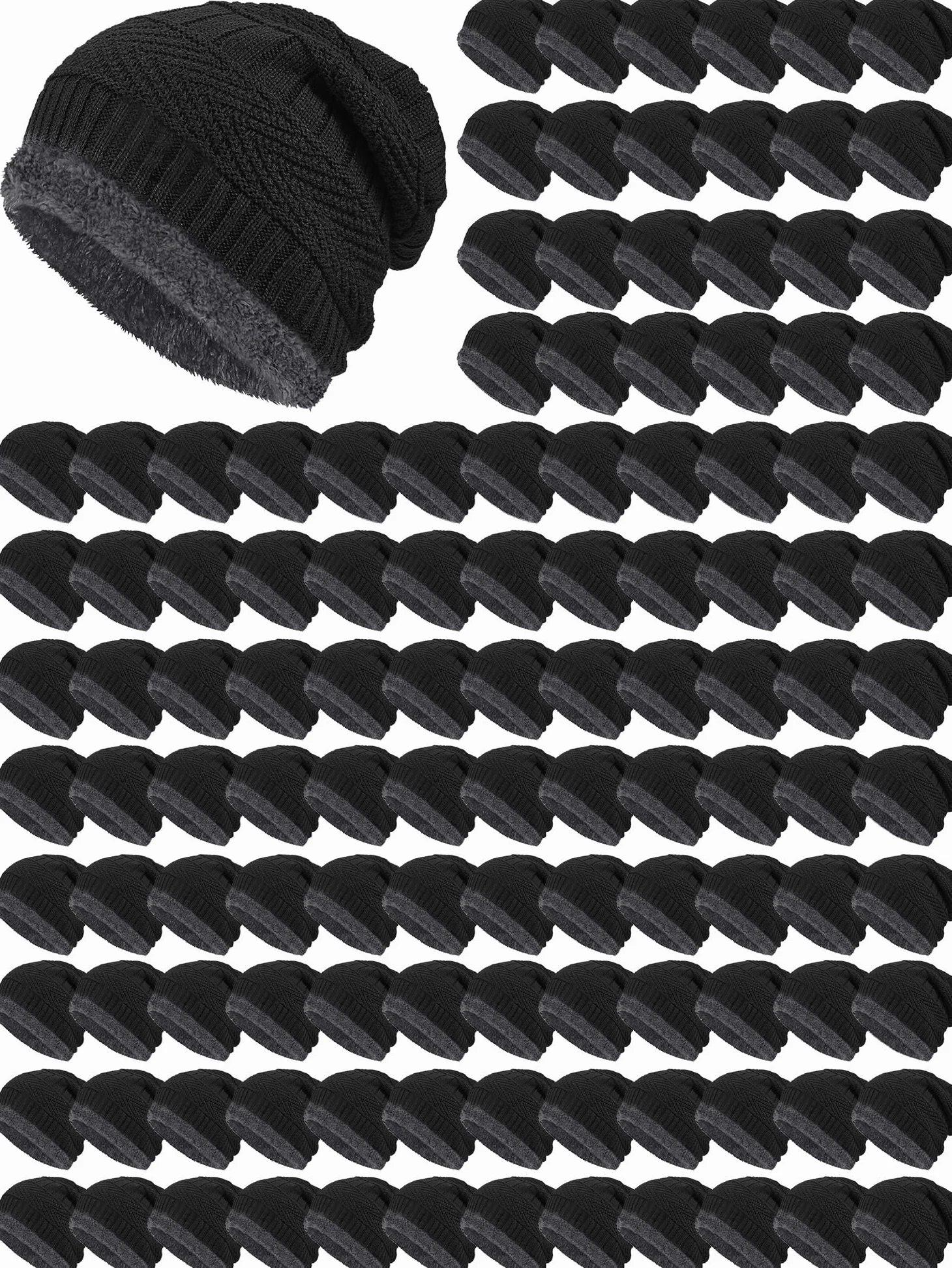 Geyoga Gorros de invierno a granel para hombres y mujeres, con forro polar, gorro cálido de punto de invierno