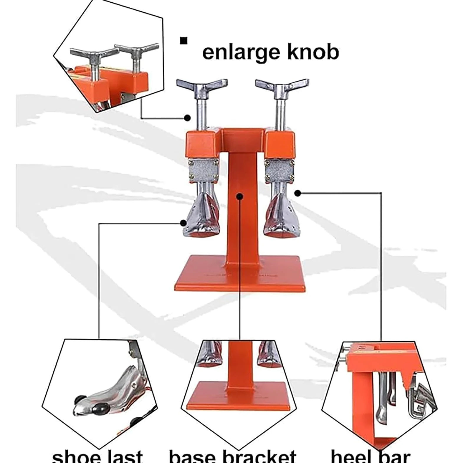 Genérico Ensanchadora de Zapatos de Dos Cabezales, máquina estiradora de Zapatos, ensanchadora de Zapatos Profesional, máquina de expansión de Zapatos de Aluminio de Ancho y Longitud Ajustables.