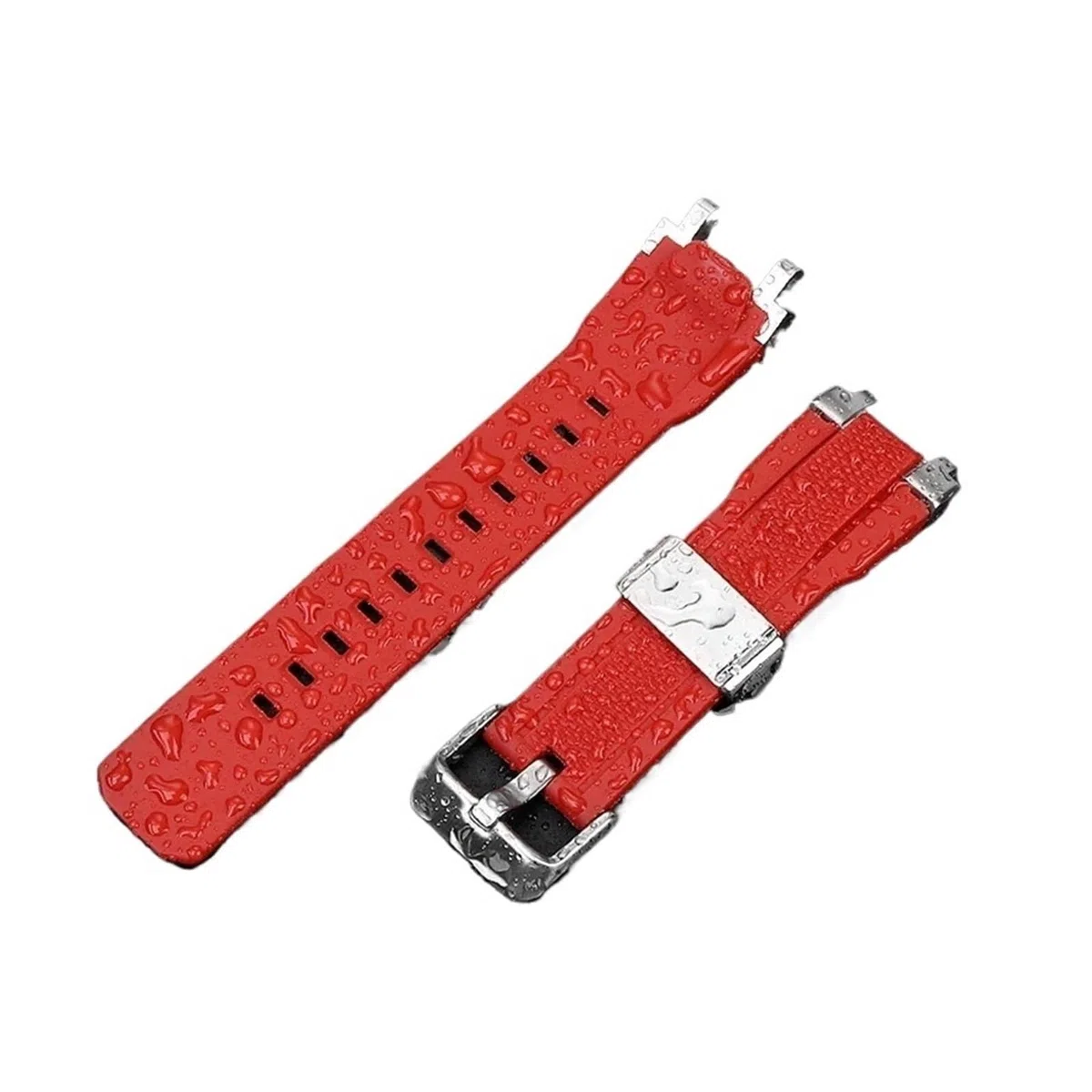 Compatible con el reloj Casio MTG-B1000 Serie G1000 Correa de caucho de resina modificada Correa de reloj Linker de acero sólido de silicona Negro Azul Rojo
