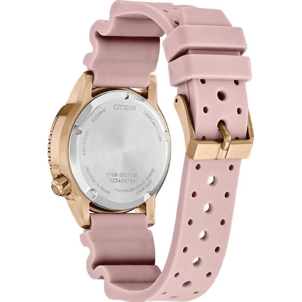 Citizen Reloj analógico de Cuarzo para Mujer con Correa de Poliuretano EO2023-00A, Rosa., Correa