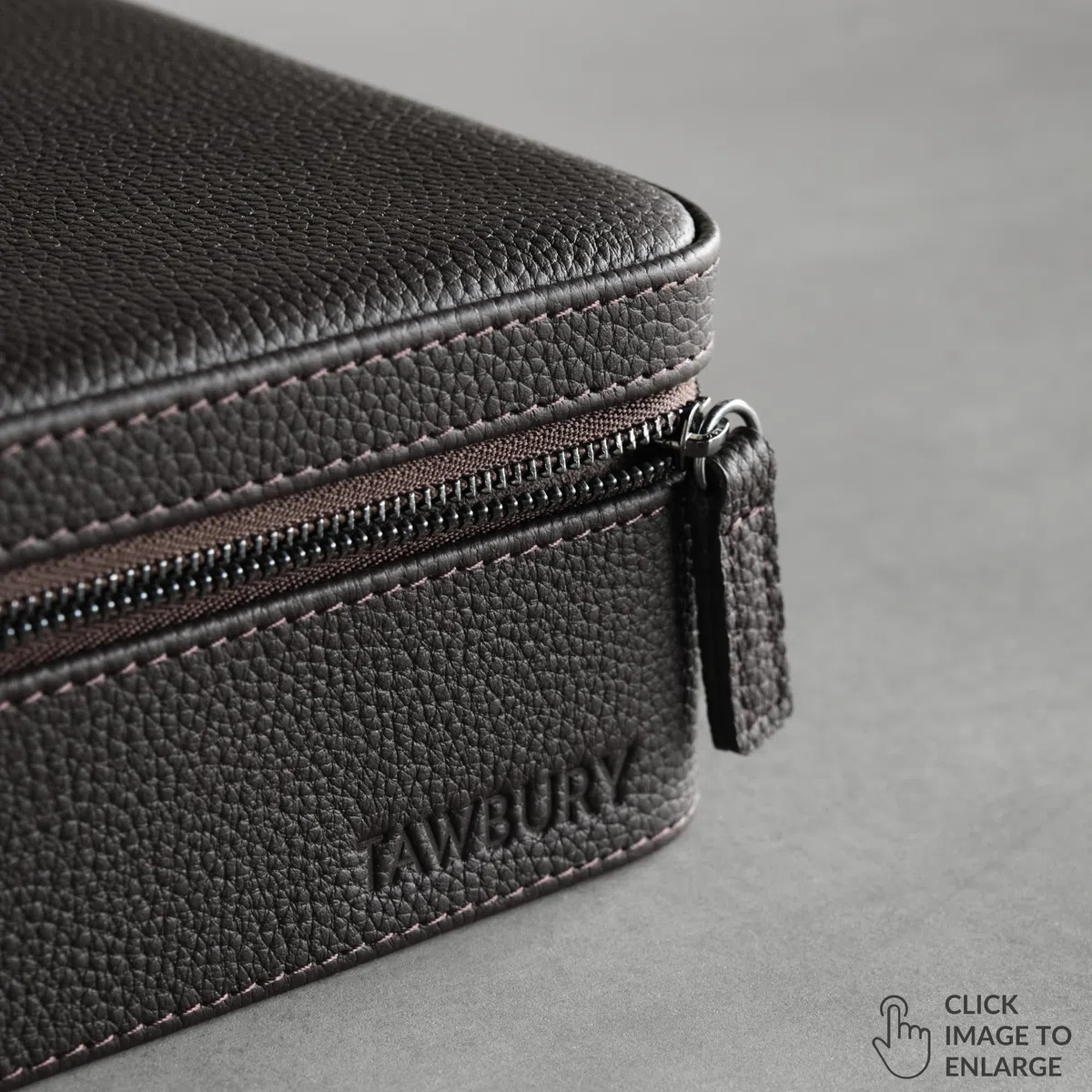 Funda para Reloj TAWBURY - Caja de Reloj de 6 Ranuras de Cuero Genuino de Grano Superior para Hombres y Mujeres con Almohadillas Extra Anchas para Relojes Grandes - Almacenamiento Portátil de Relojes