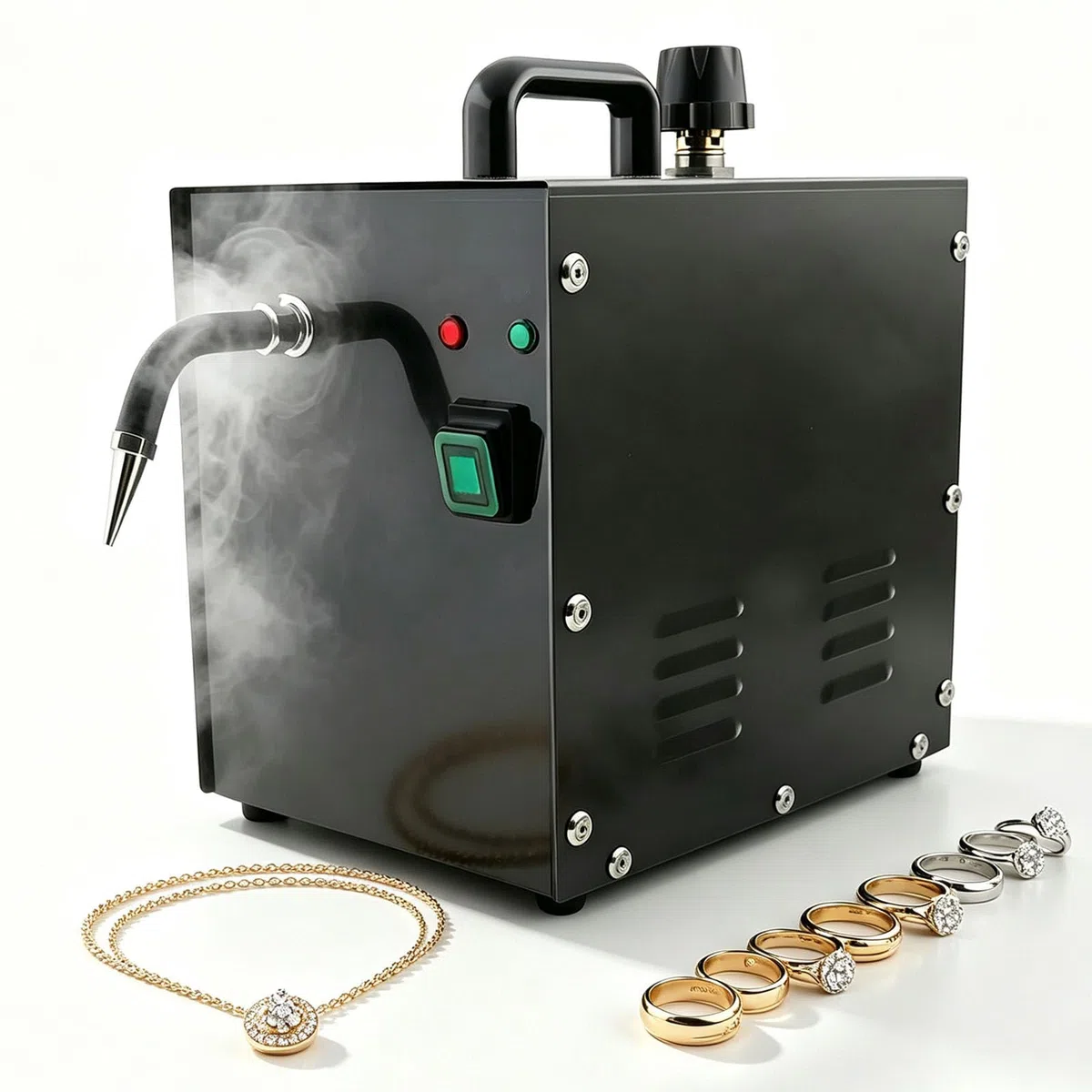 Limpiador a Vapor del Acero Inoxidable para Joyas, Arandela del Gemas Máquina del Limpieza a Vapor para Joyas del Oro Y Plata Equipo del Orfebrería