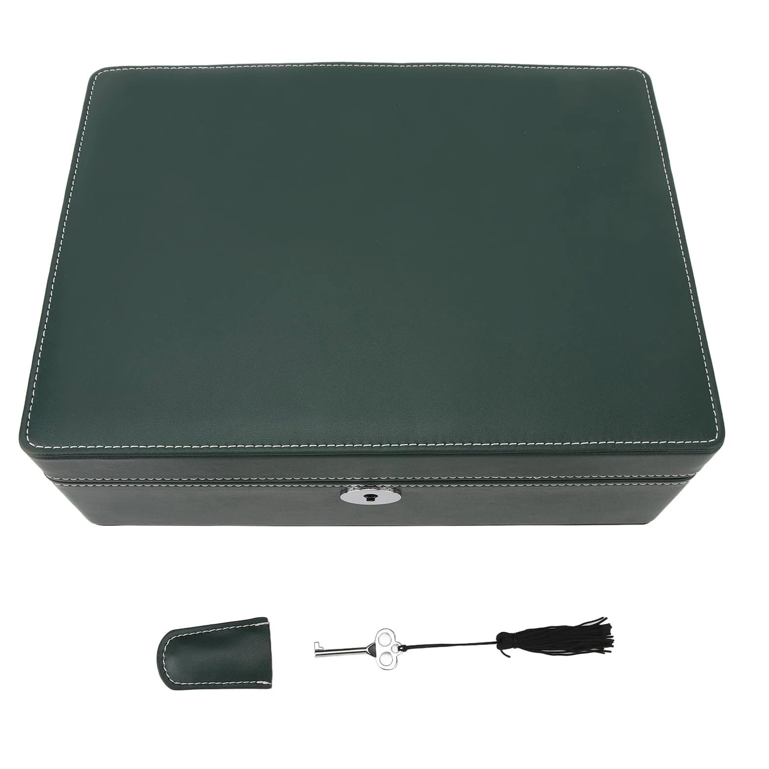 8 Organizador de la Caja de Relojes de tragamonedas: Vitrina de Cuero de Microfibra con Interior de Terciopelo Suave para Hombres/mujeres, Regalos de Almacenamiento de Joyas
