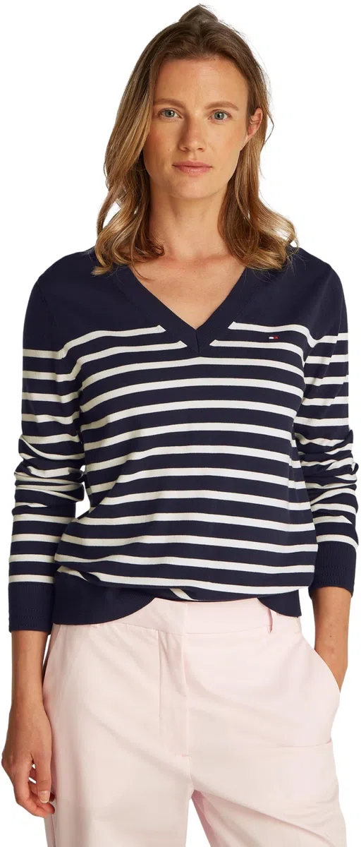 Tommy Hilfiger Jersey Mujer Jersey V-Neck Cárdigan de Punto