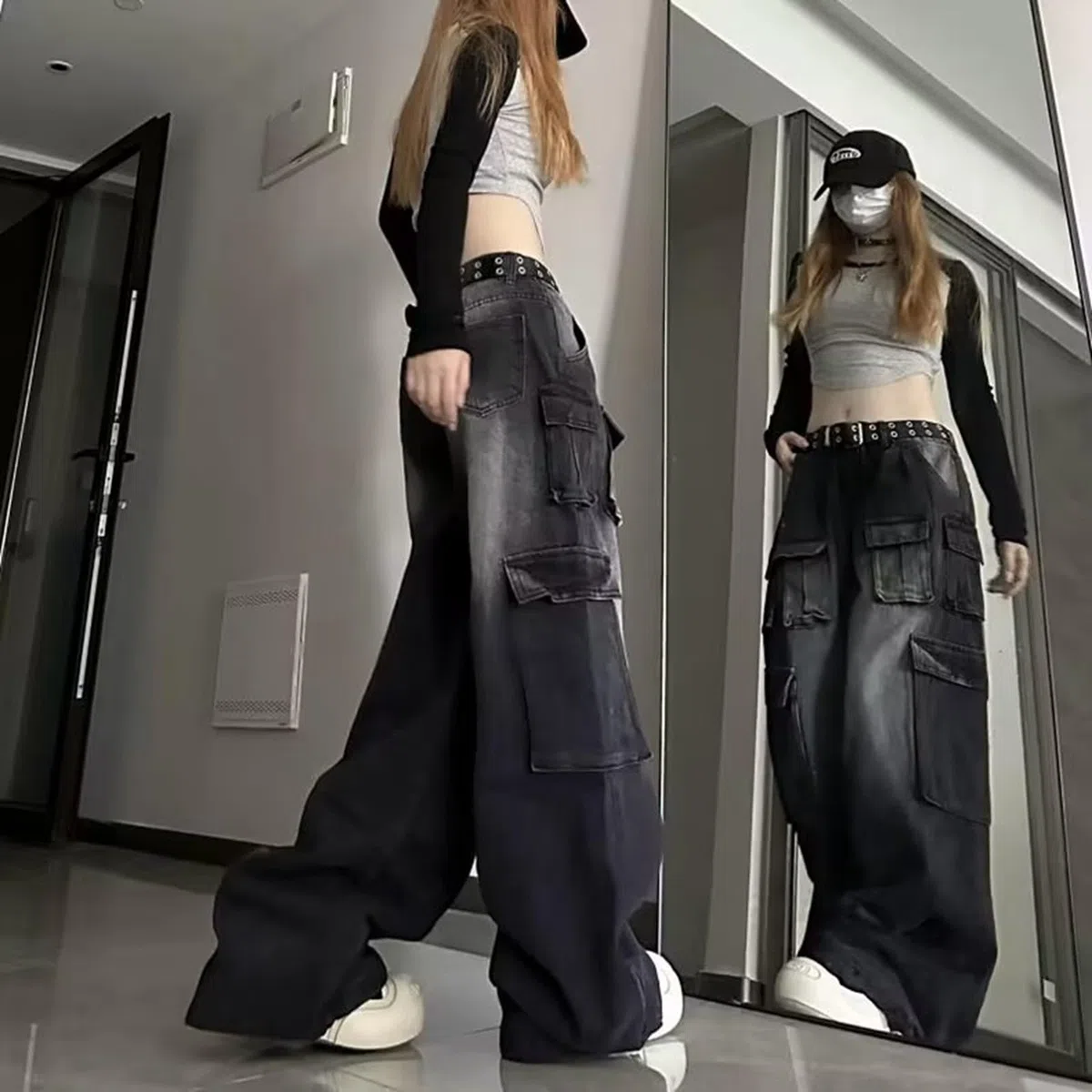 Vaqueros Anchos Mujer Pantalones Pantalón Tallas Grandes Tejanos Rectos Elasticos Jeans Ropa Invierno Casual Primavera Ligero Baggy