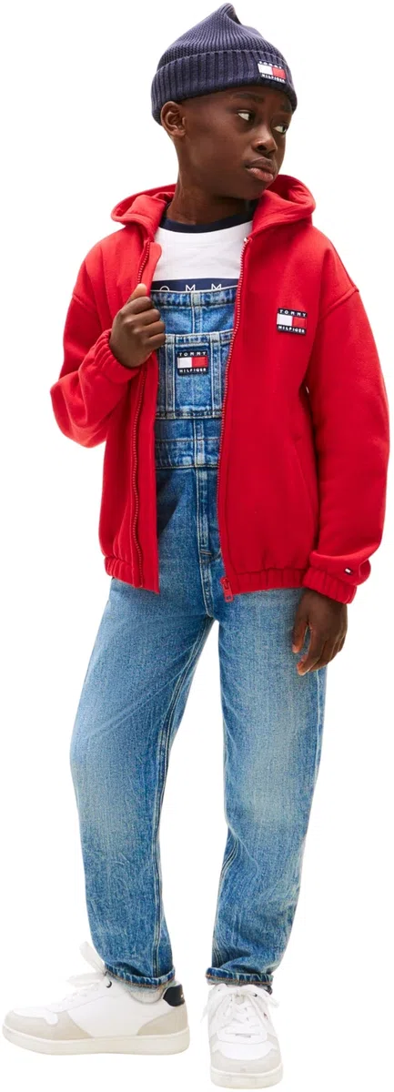 Tommy Hilfiger Heritage Flag Terry Zip Hoodie Ks0ks00706 Sudadera con Capucha y Cremallera Unisex Adulto