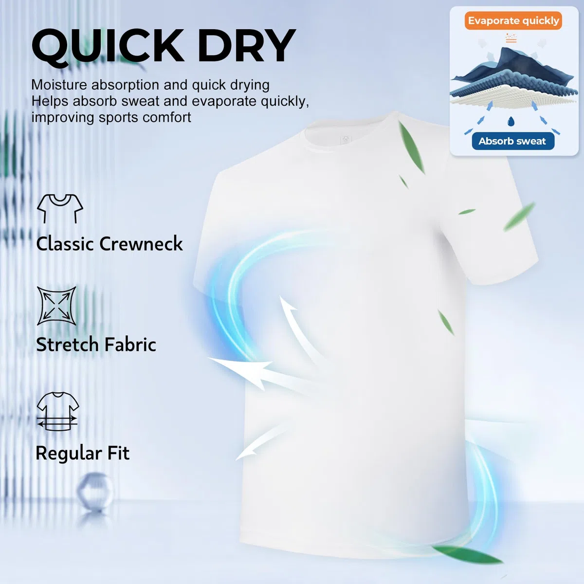 Bamboo Cool Th23m-301 Camiseta Hombre (Pack de 3)