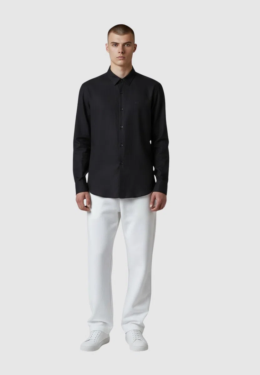 Armani Exchange Essential, Emboridered Tonal Logo Camisa Hombre (Pack de 1)