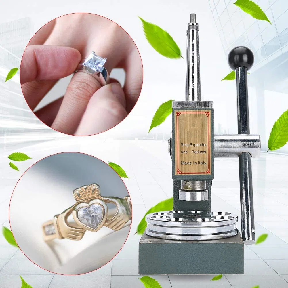 Plyndbract Herramienta de ajuste de tamaño con varilla doble, reductor y ampliador para anillos, ideal para uso doméstico y ahorro de dinero