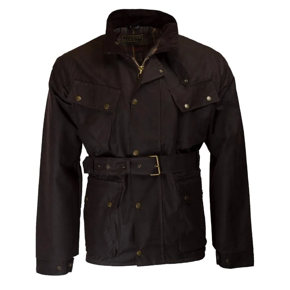 Walker and Hawkes - Explorer - Chaqueta de Moto Encerada para Hombre