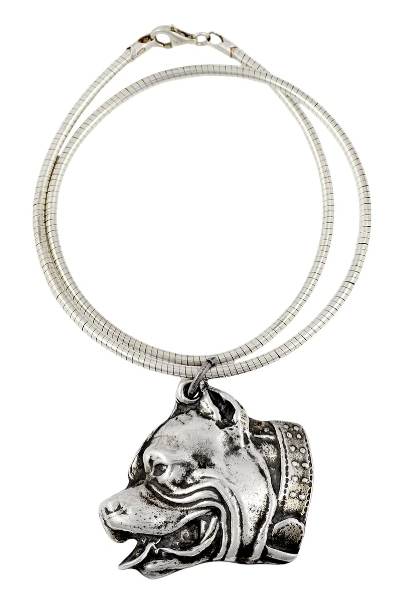 Art-Dog Colección Colgante para Perro en Hilo de Plata - Collar para Perro Hecho a Mano con Base de ZnAl y Recubrimiento de Plata - Joyería de Razas de Perros