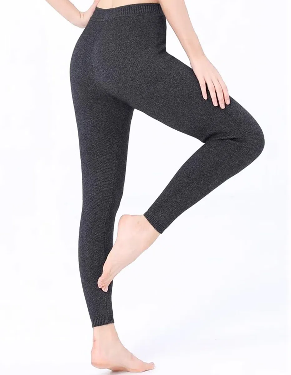 Hombres Mujeres Leggings Térmicos 100% Cachemira Pantalones Térmicos Capa Base Pantalones Térmicos Otoño Invierno