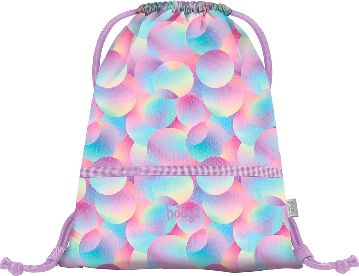 Baagl Juego de 5 Mochilas Escolares para niños y niñas (Mochila Escolar Ergo para 1ª Clase, Estuche, Bolsa de Gimnasio, Delantal, Bolsa de Pecho), Mochila Escolar ergonómica, 19 l, Candy, Juego de