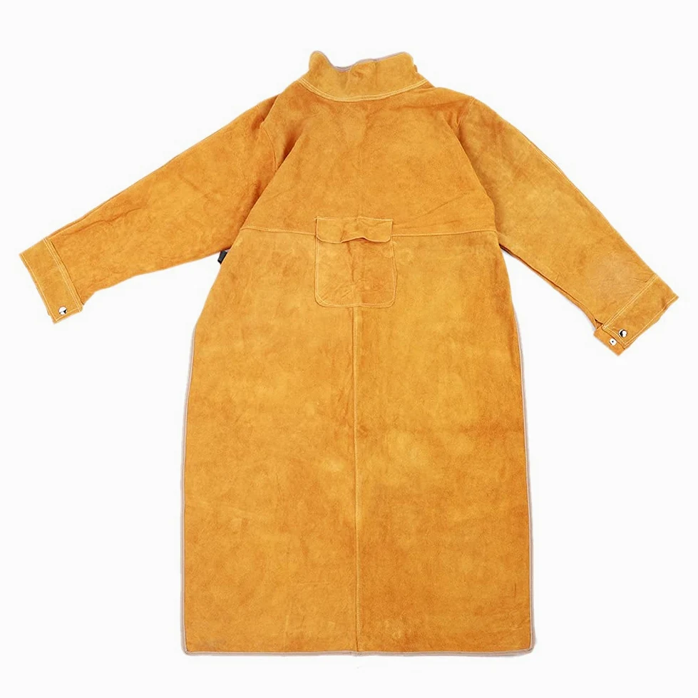 Chaquetas de Soldadura para Hombres, Delantal de Soldadura para Hombres Delantal de Protección Laboral del Soldador de Seguridad Delantal de Soldadura Delantal de Cuero de Vaca