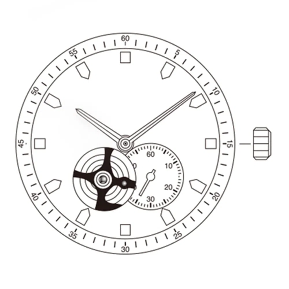 Movimiento mecánico automático para Reloj 82S5, 21.600 alternancias por Hora, 21 rubíes, 26 mm, repuestos para Relojes